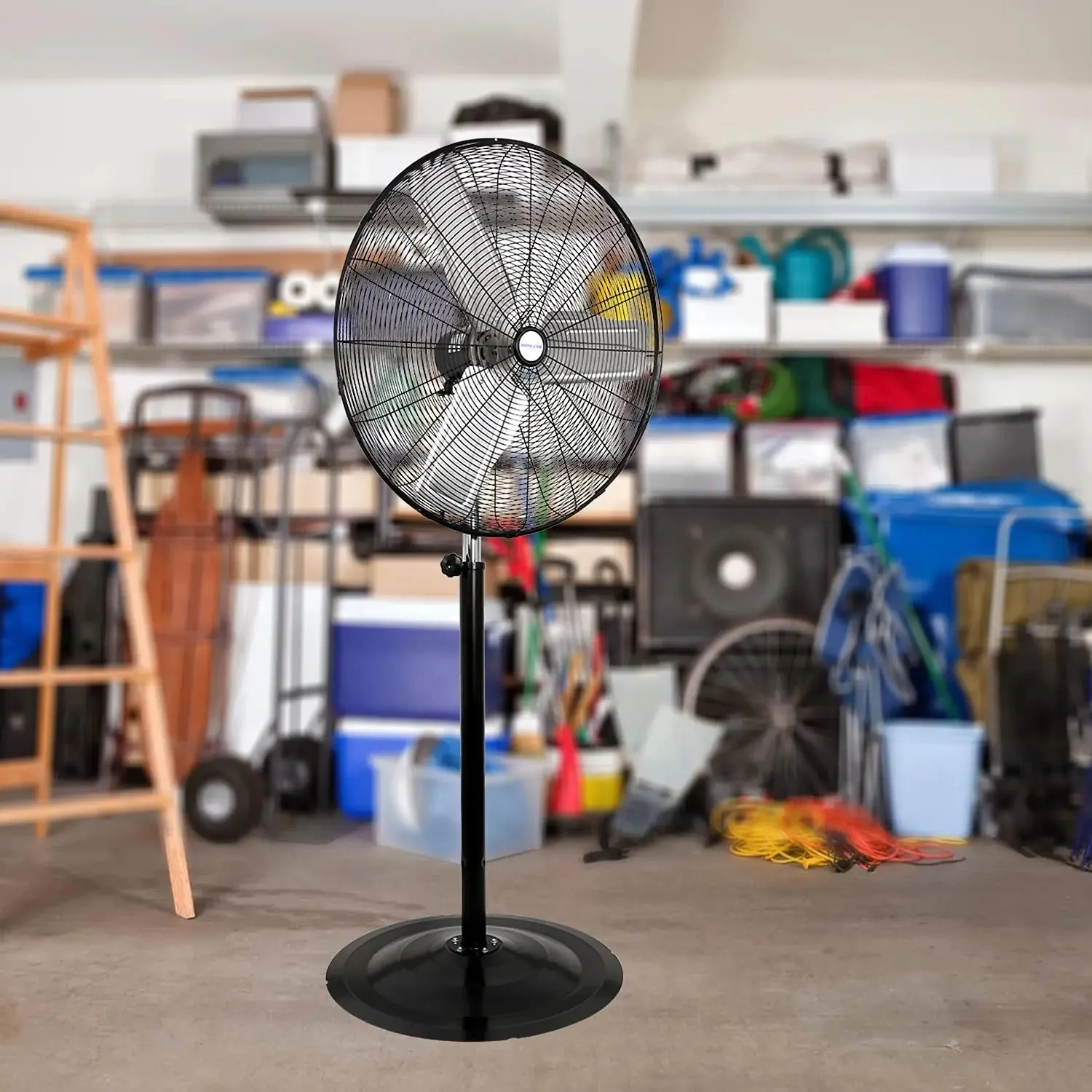 BILT HARD 30" High-Velocity Industrial Pedestal Fan - 3-Speed, Adjustable Height, Aluminum Blades