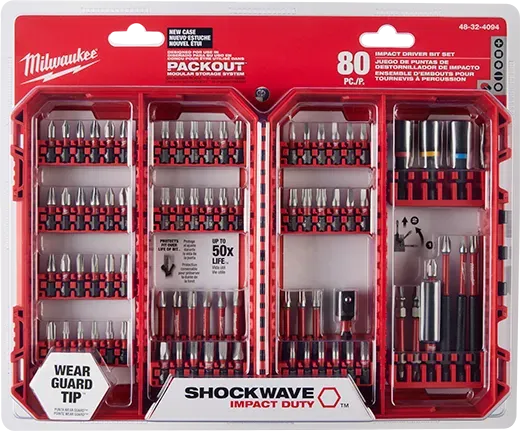 Bit Set - Milwaukee SHOCKWAVE Impact Duty™ Driver Bit Set - 80PC, 48-32-4094