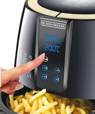 Black & Decker Digital Air Fryer, 4Lit, 1500Watts, Black