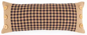 Black Check Lumbar Pillow 10Wx24L - NEW Coming mid December 2024