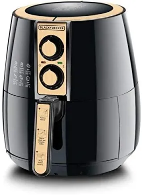 Black Decker, Air Fryer Performance Range Aero Fry, Black/Gold, 4 Litres, AF300-B5M