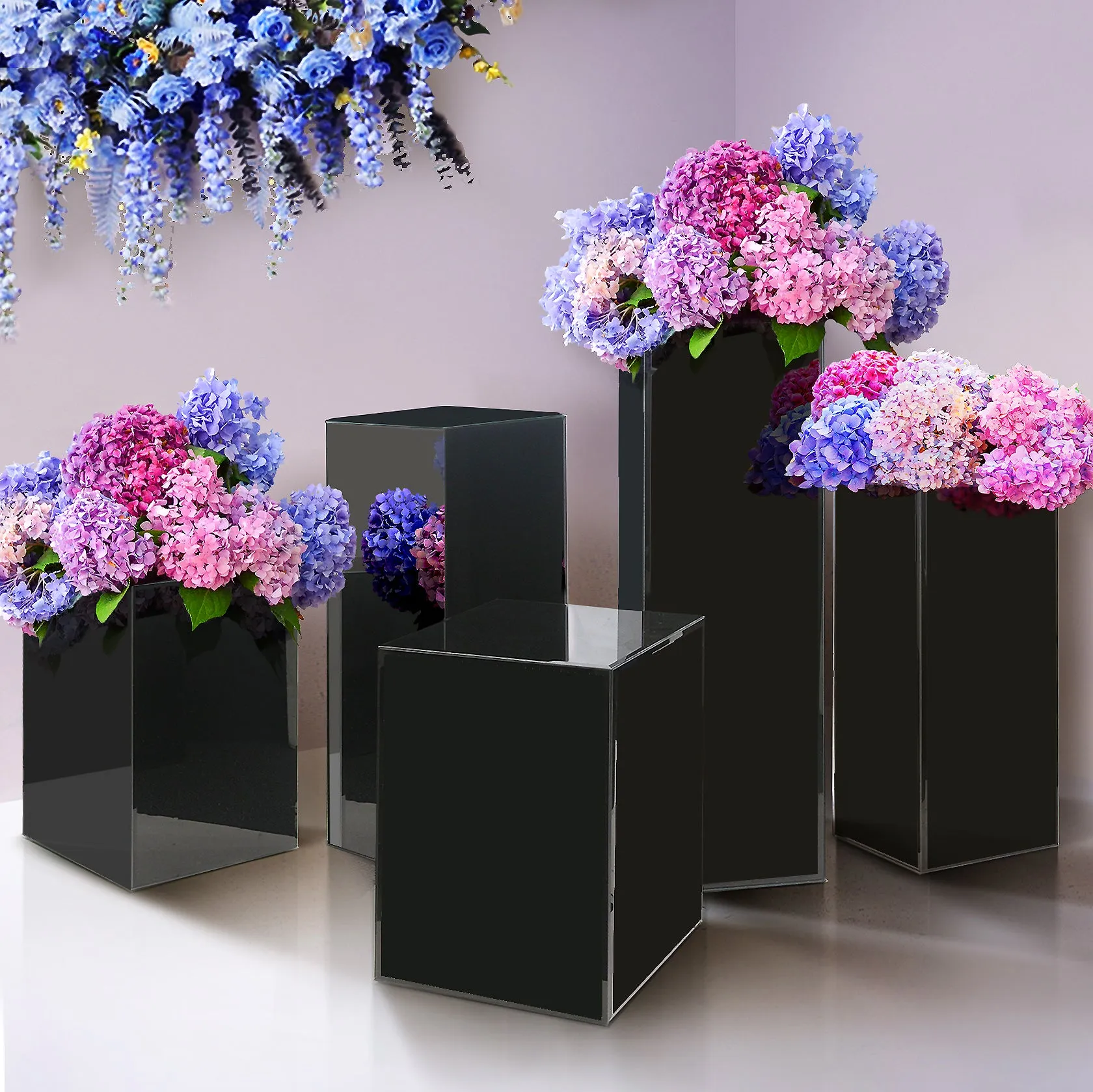 Black Glass Display Column / Pedestal