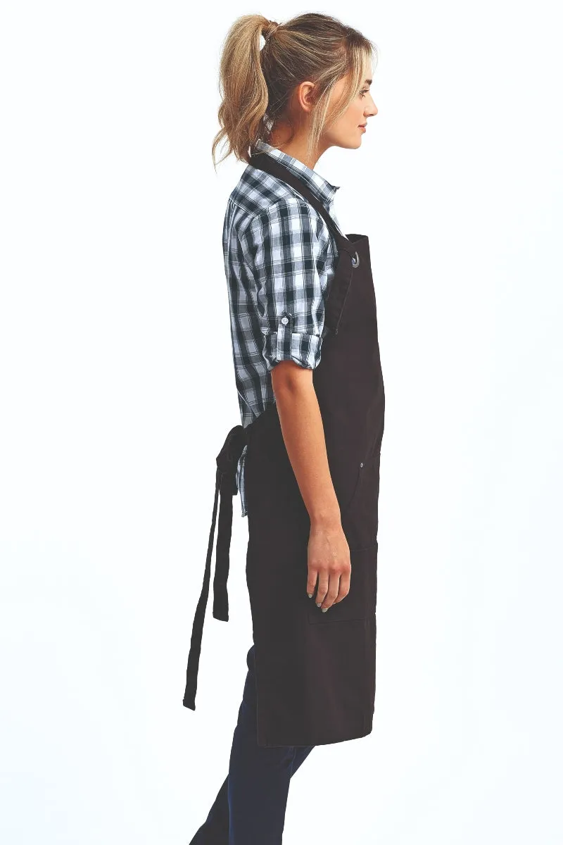 Black "Calibre" Bib Adjustable Apron (4 Pocket Pouch)