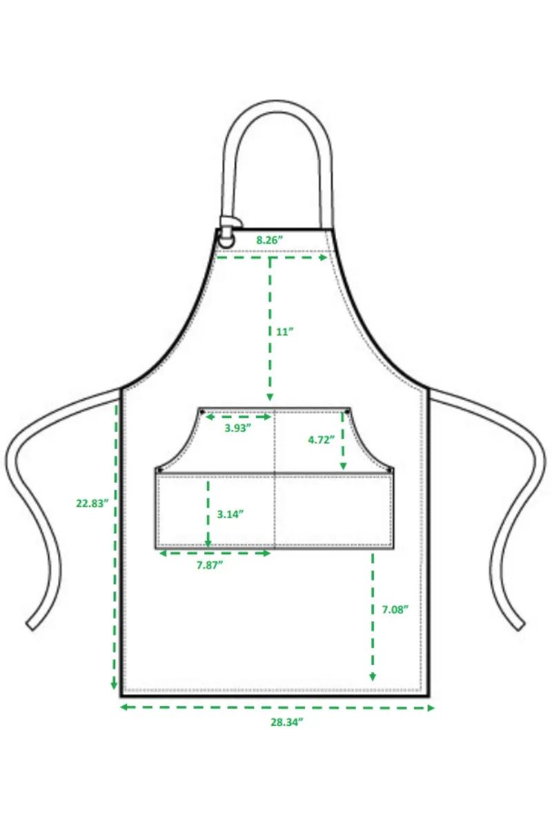 Black "Calibre" Bib Adjustable Apron (4 Pocket Pouch)