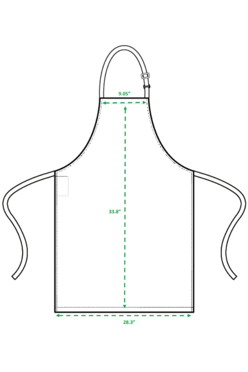 Black Sustainable Bib Apron (No Pockets)