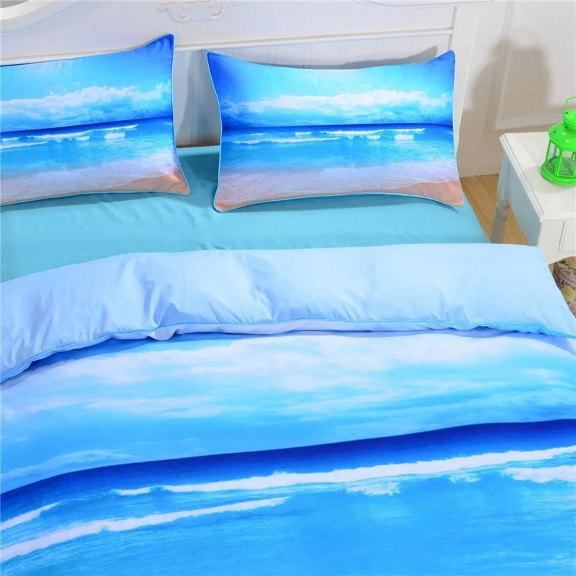 Blue Beach Bedding Set