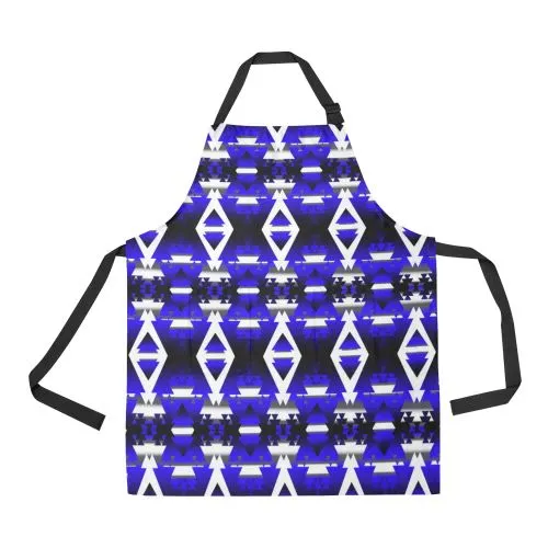 Blue Winter Camp Apron