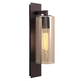 Bright Star Lighting L510 COFFEE Down Facing Coffee Colour Metal Lantern with Amber Glass