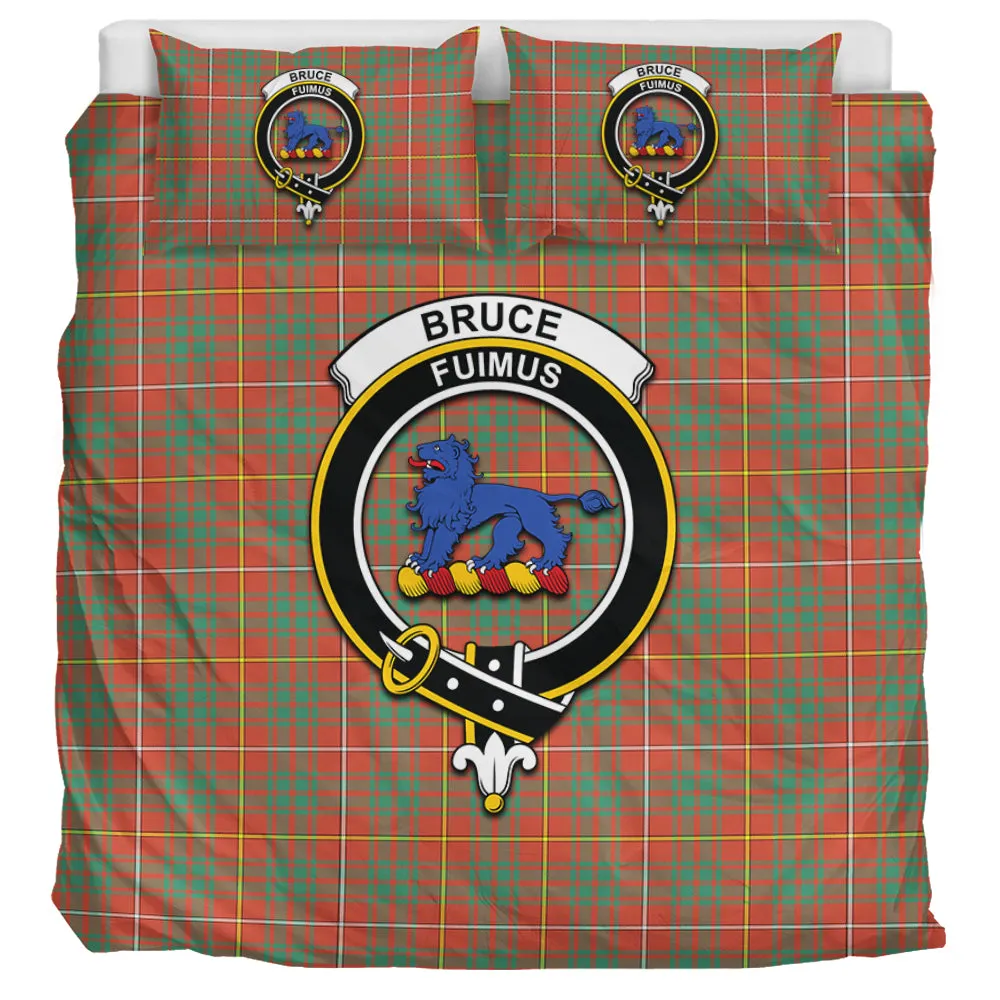 Bruce Ancient Tartan Bedding Set with Family Crest