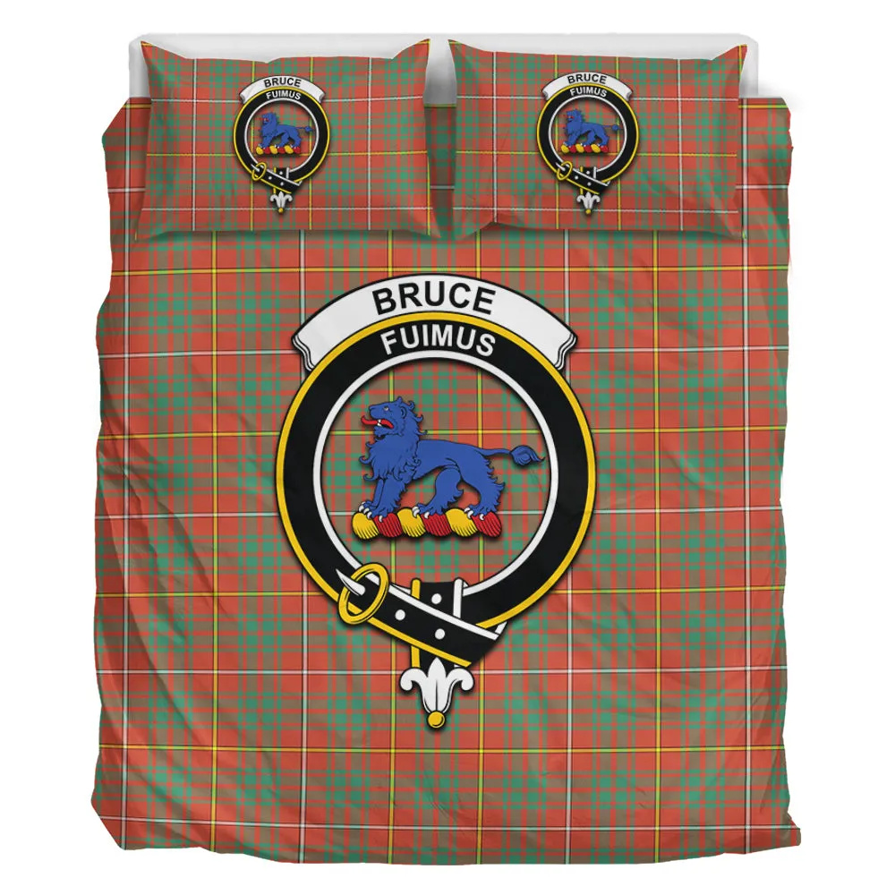 Bruce Ancient Tartan Bedding Set with Family Crest