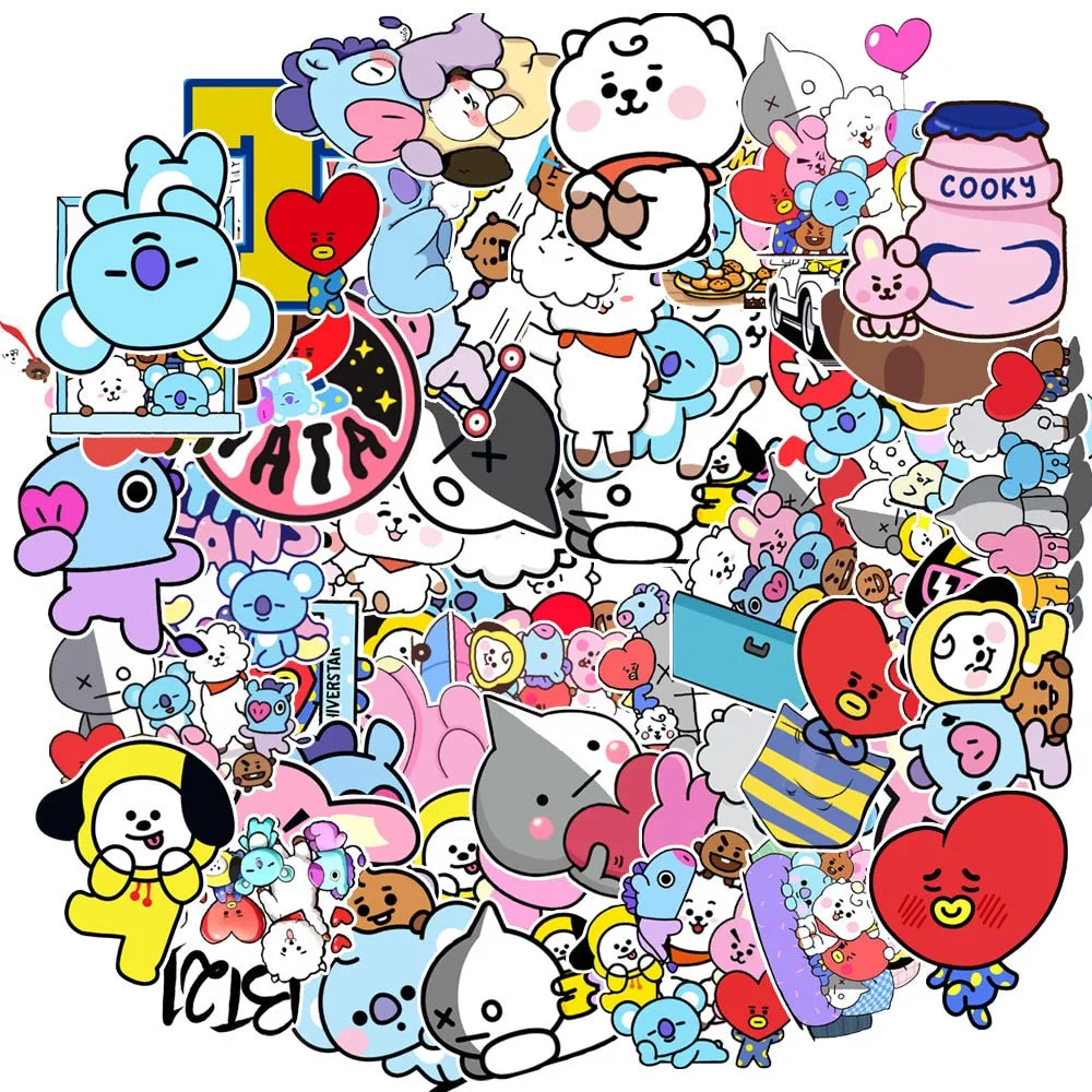 BT21 Cartoon Sticker Pack (50pcs)