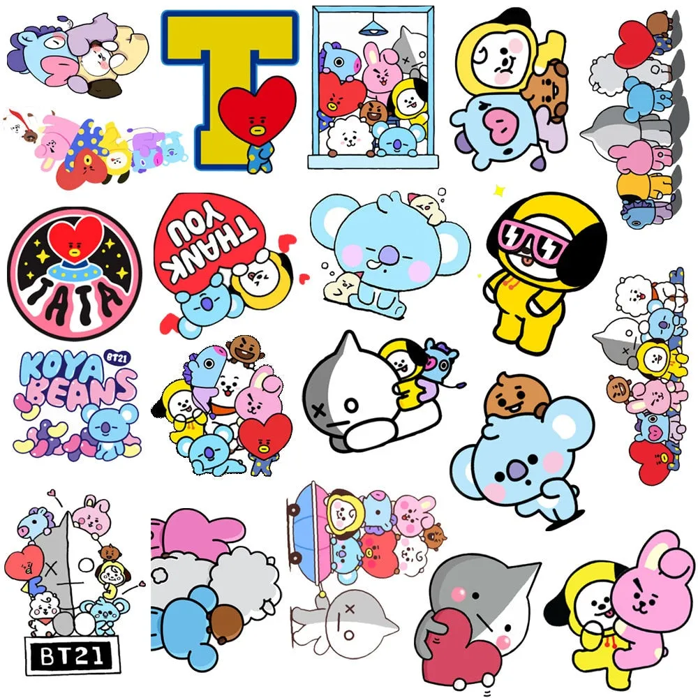 BT21 Cartoon Sticker Pack (50pcs)