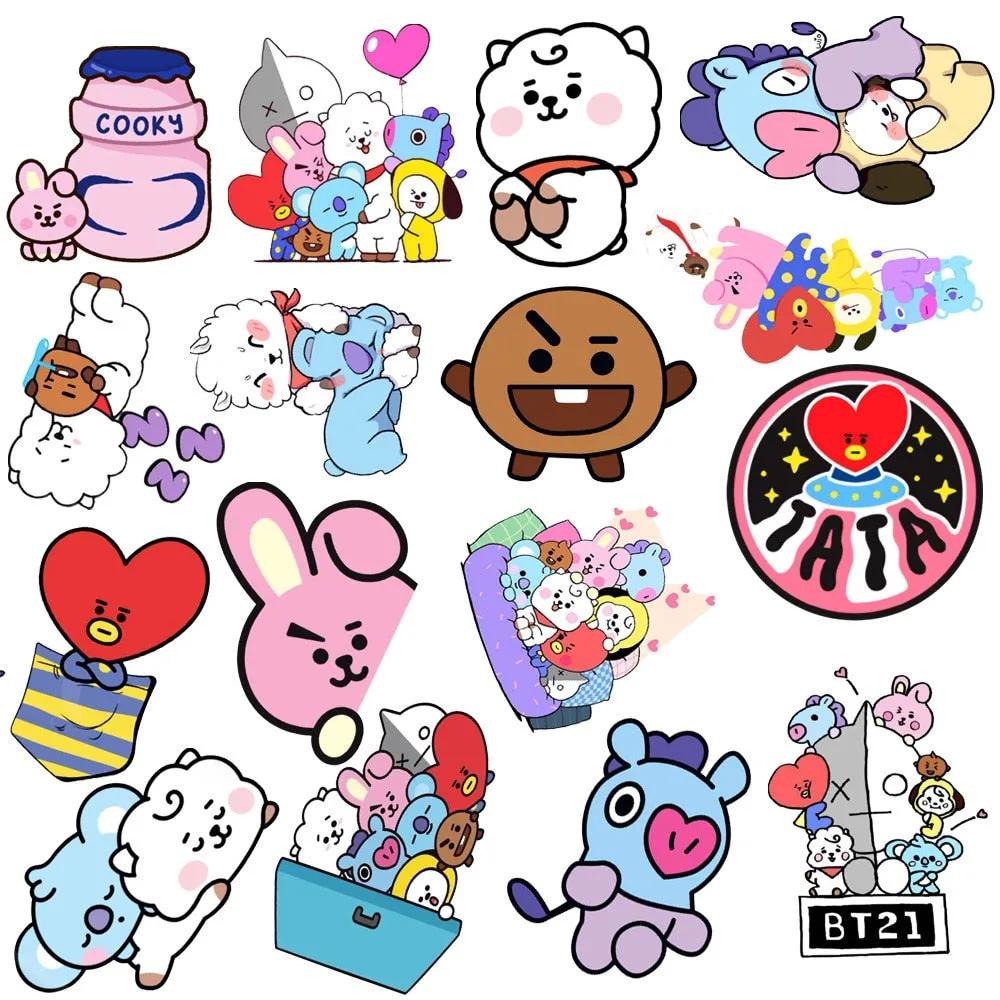 BT21 Cartoon Sticker Pack (50pcs)