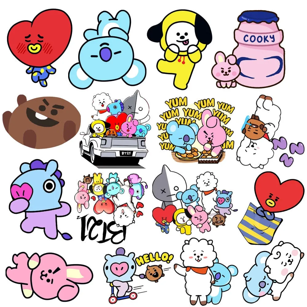 BT21 Cartoon Sticker Pack (50pcs)