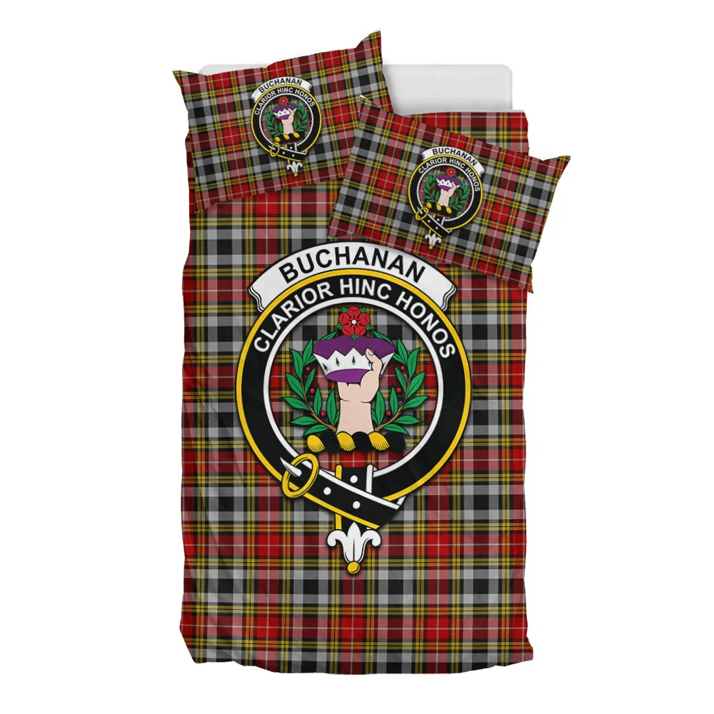 Buchanan Old Dress Tartan Bedding Set with Family Crest