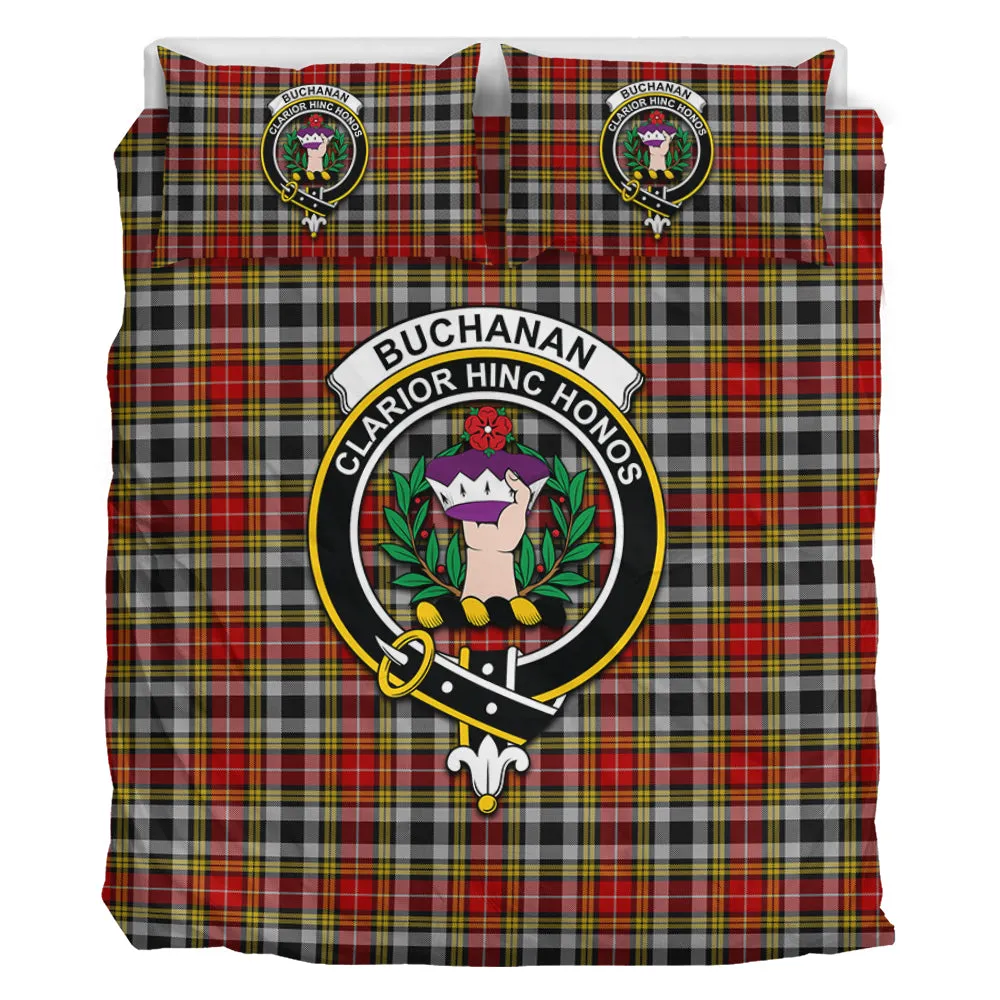 Buchanan Old Dress Tartan Bedding Set with Family Crest