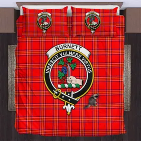 Burnett Modern Tartan Bedding Set with Family Crest