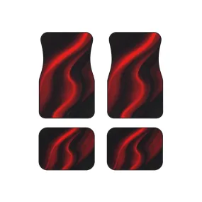 Car Mats (Set of 4) Red & Black