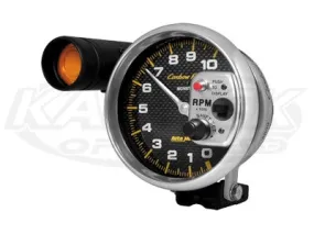 Carbon Fiber 5" Pedestal Mount Tachometer 10,000 RPM w/ Shift Lite