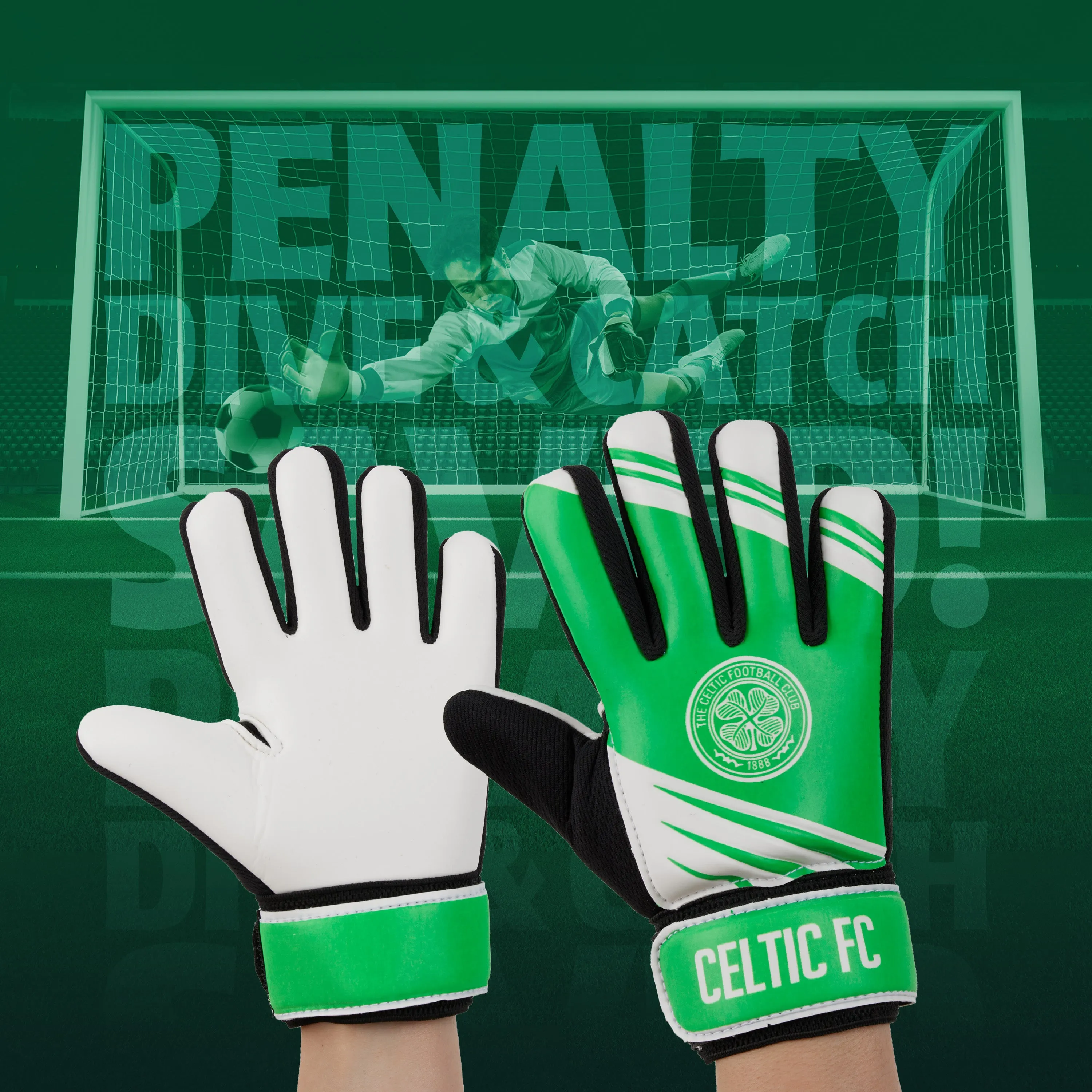 Celtic F.C. Goalkeeper Gloves for Kids Teenagers - Size 7