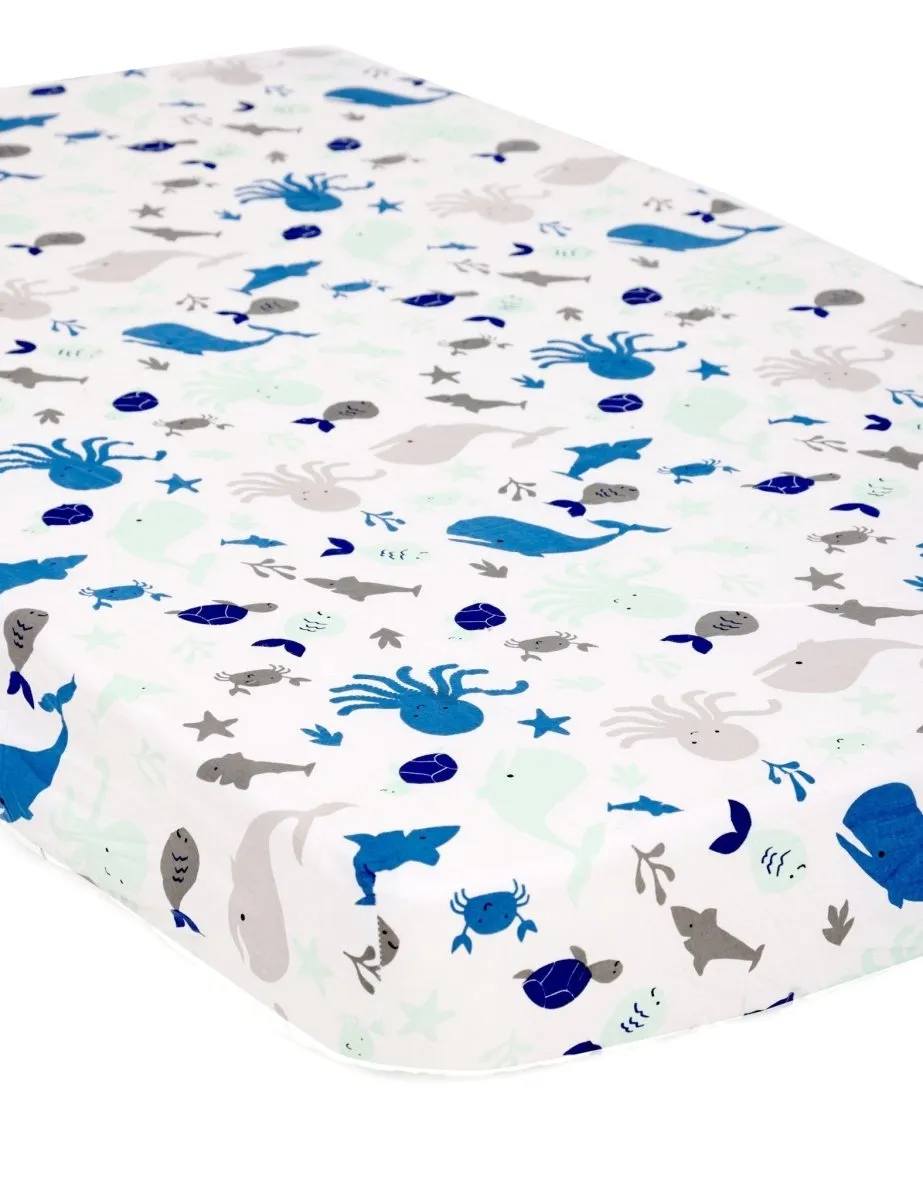 Combo of Baby Crib Sheet - Sleep Under The Stars and My Sea World