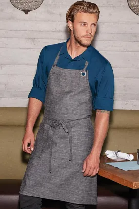 Corvallis Black & Steel Grey Bib Apron