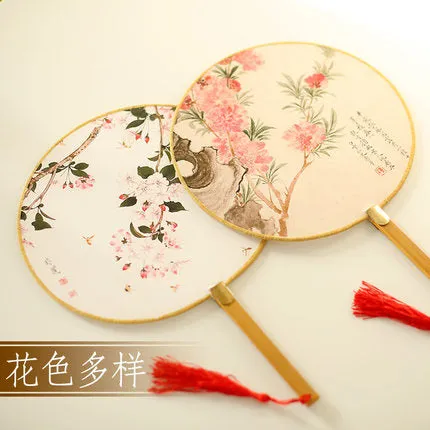 Cotton And Linen Hand-made Bamboo Bone Classical Chinese Fan Single Side 109