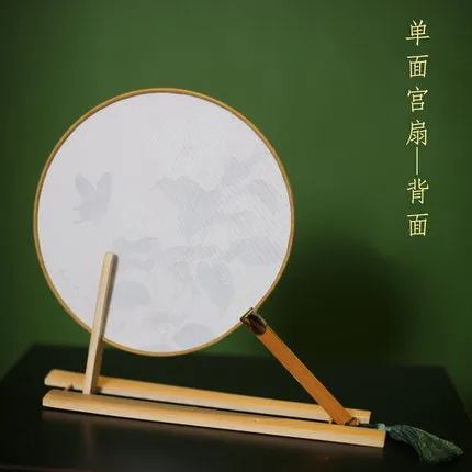 Cotton And Linen Hand-made Bamboo Bone Classical Chinese Fan Single Side 109