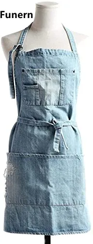 cristina worn denim bib apron