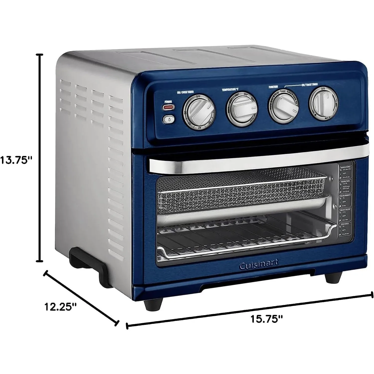 Cuisinart TOA-70 AirFryer Toaster Convection Oven with Grill, Navy Blue, (Refurbished)