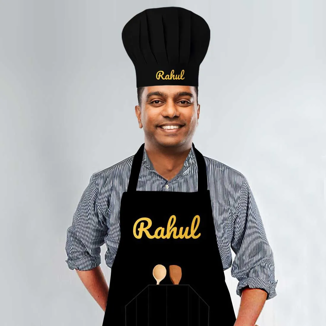 Customized Apron for Kitchen With Name Baking Cooking - Spoon