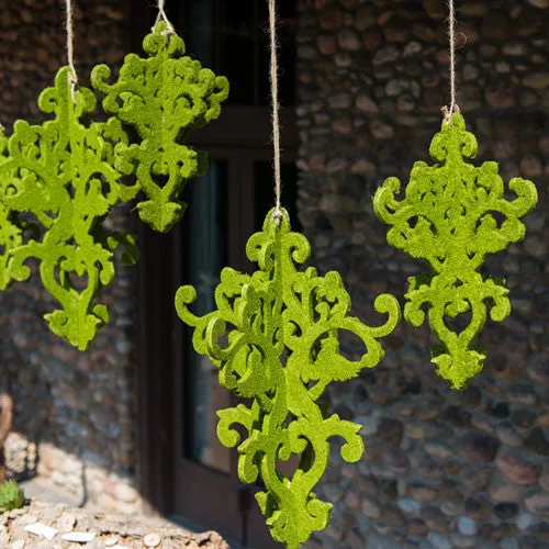 Decorative Artificial Moss Chandelier - Small Classical Green