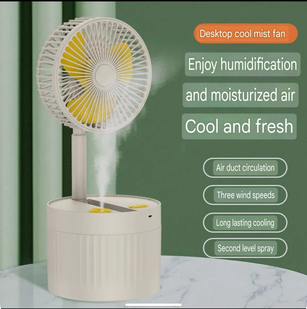 Desktop Foldable Rechargeable Humidification Mini Fan F-082