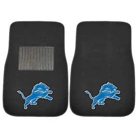 Detroit Lions Embroidered Car Mat Set - 2 Pieces