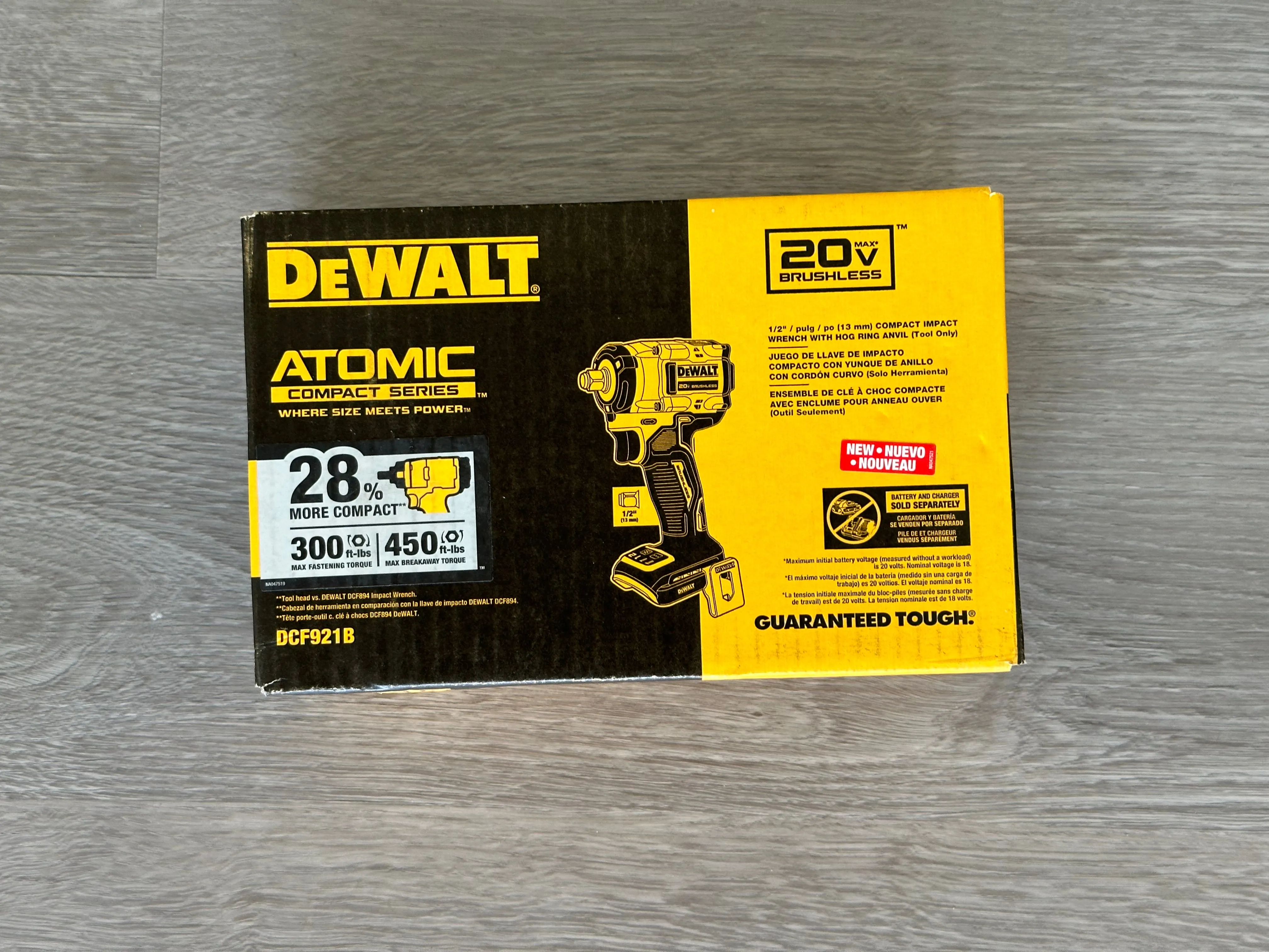 DeWalt ATOMIC 20V MAX Cordless Brushless 1/2 in. Variable Speed Impact Wrench (tool only)