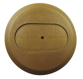 Duplex Receptacle, Flush Mount, Non-metallic, Caramel, Round Cover