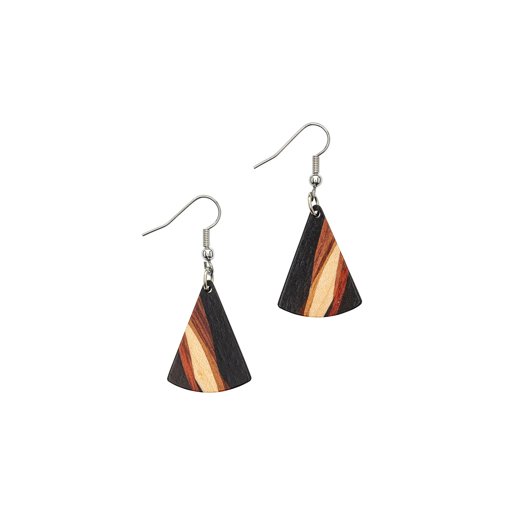 Earrings - Inlay Fans