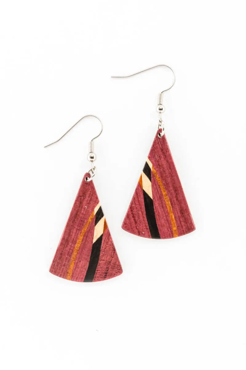 Earrings - Inlay Fans