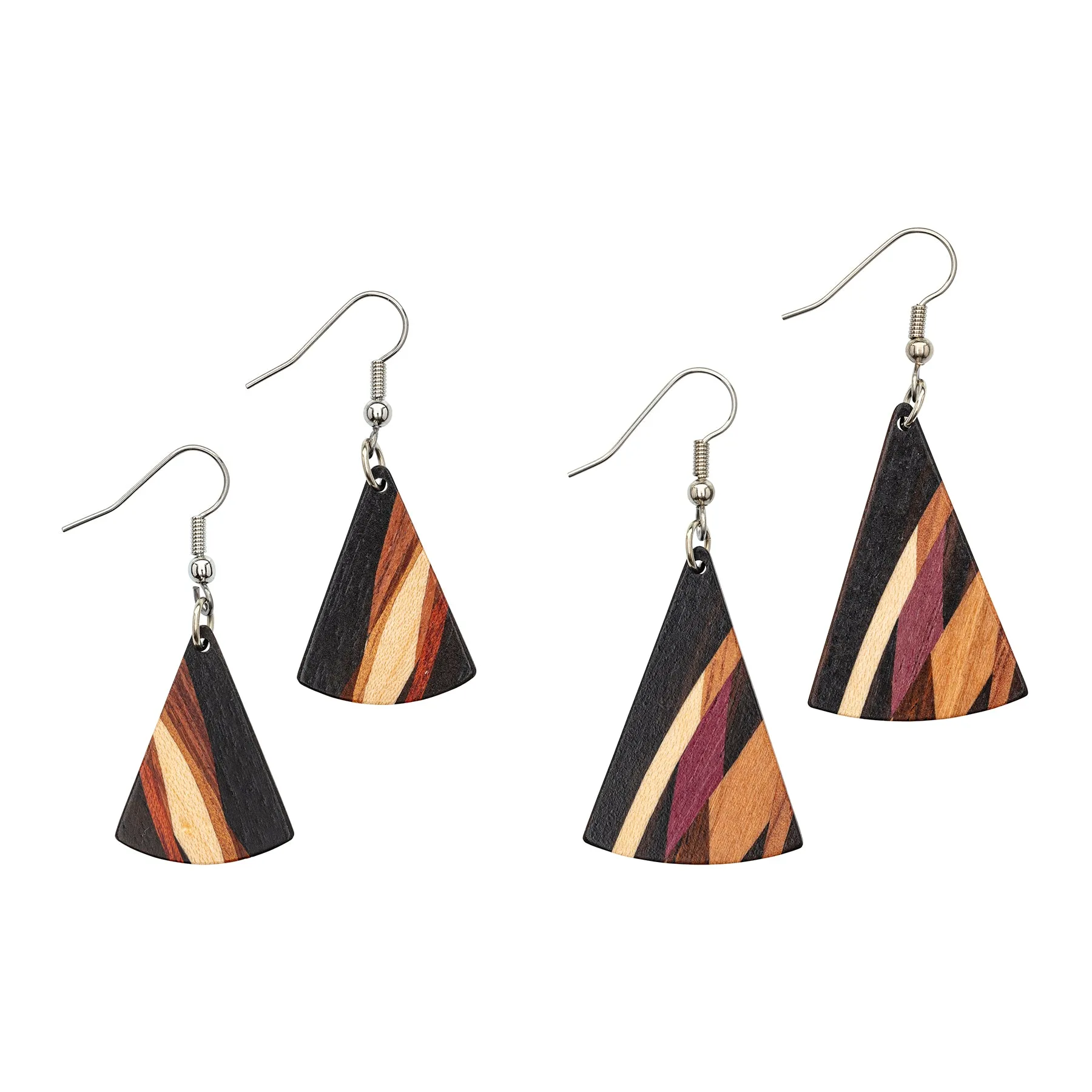 Earrings - Inlay Fans