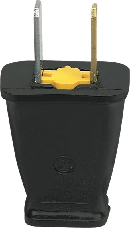 Eaton Wiring Devices SA540 Electrical Plug, 2 -Pole, 15 A, 125 V, NEMA: NEMA 1-15, Black :EA: QUANTITY: 1