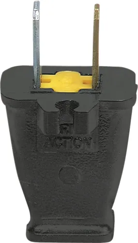 Eaton Wiring Devices SA940 Electrical Plug, 2 -Pole, 15 A, 125 V, NEMA: NEMA 1-15, Black :EA: QUANTITY: 1