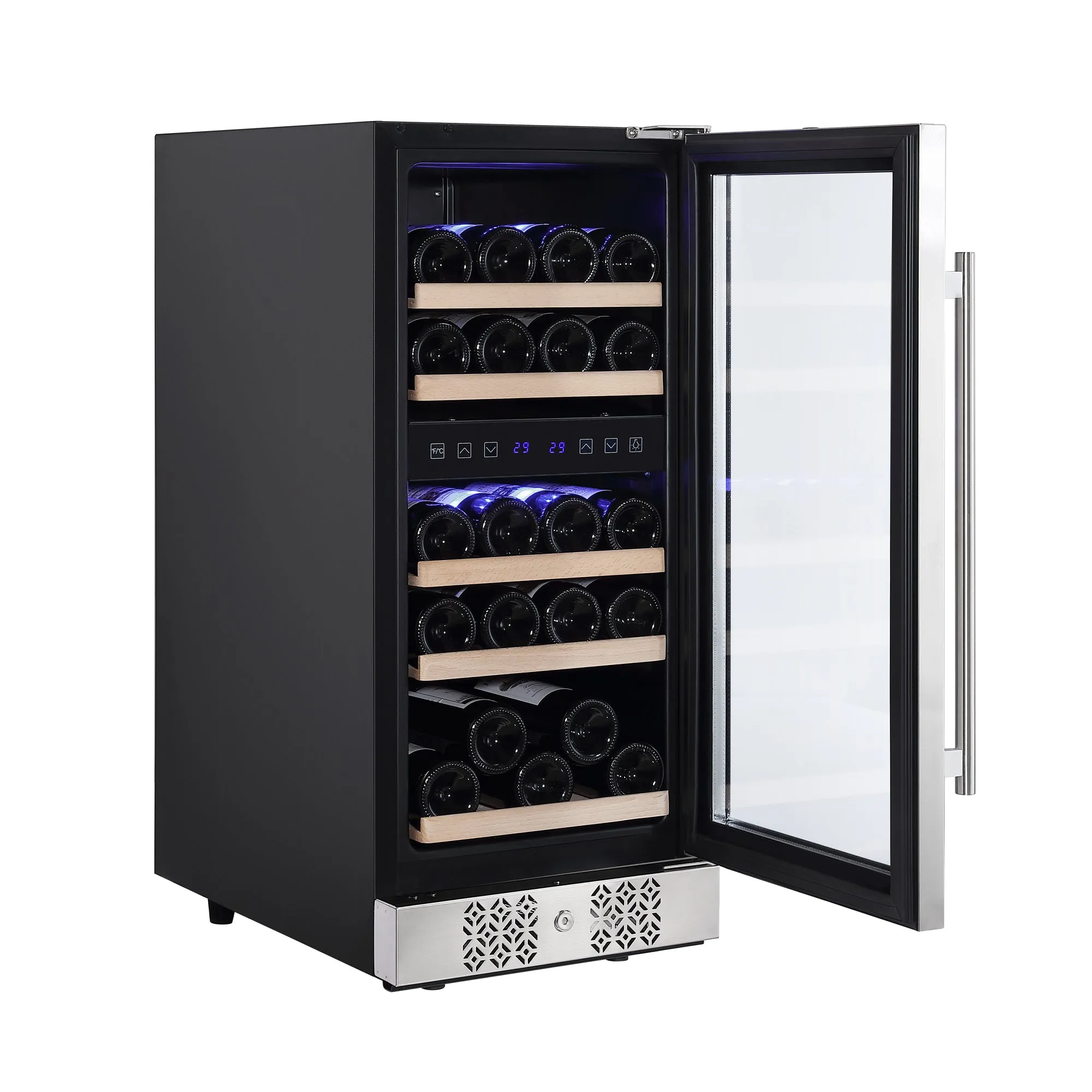 Empava WC02D 15 Inch Dual Zone Small  Wine Fridge