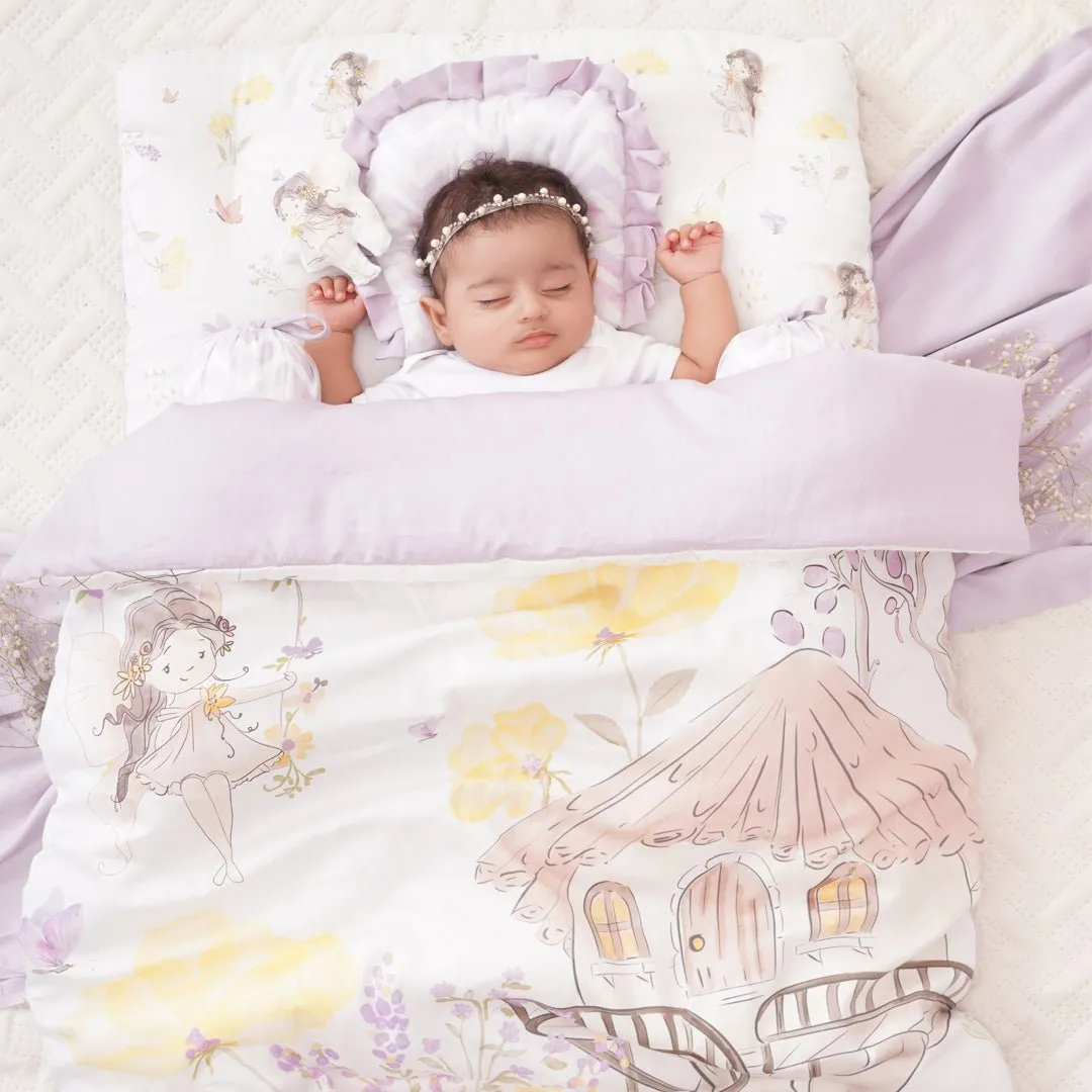 Fancy Fluff 6 PC Organic New Born Bed Set- Pixie