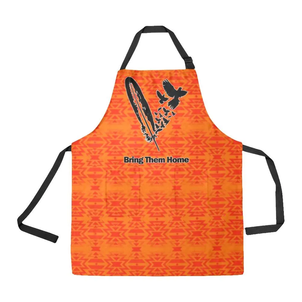 Fire Colors and Turquoise Orange Bring Them Home Apron