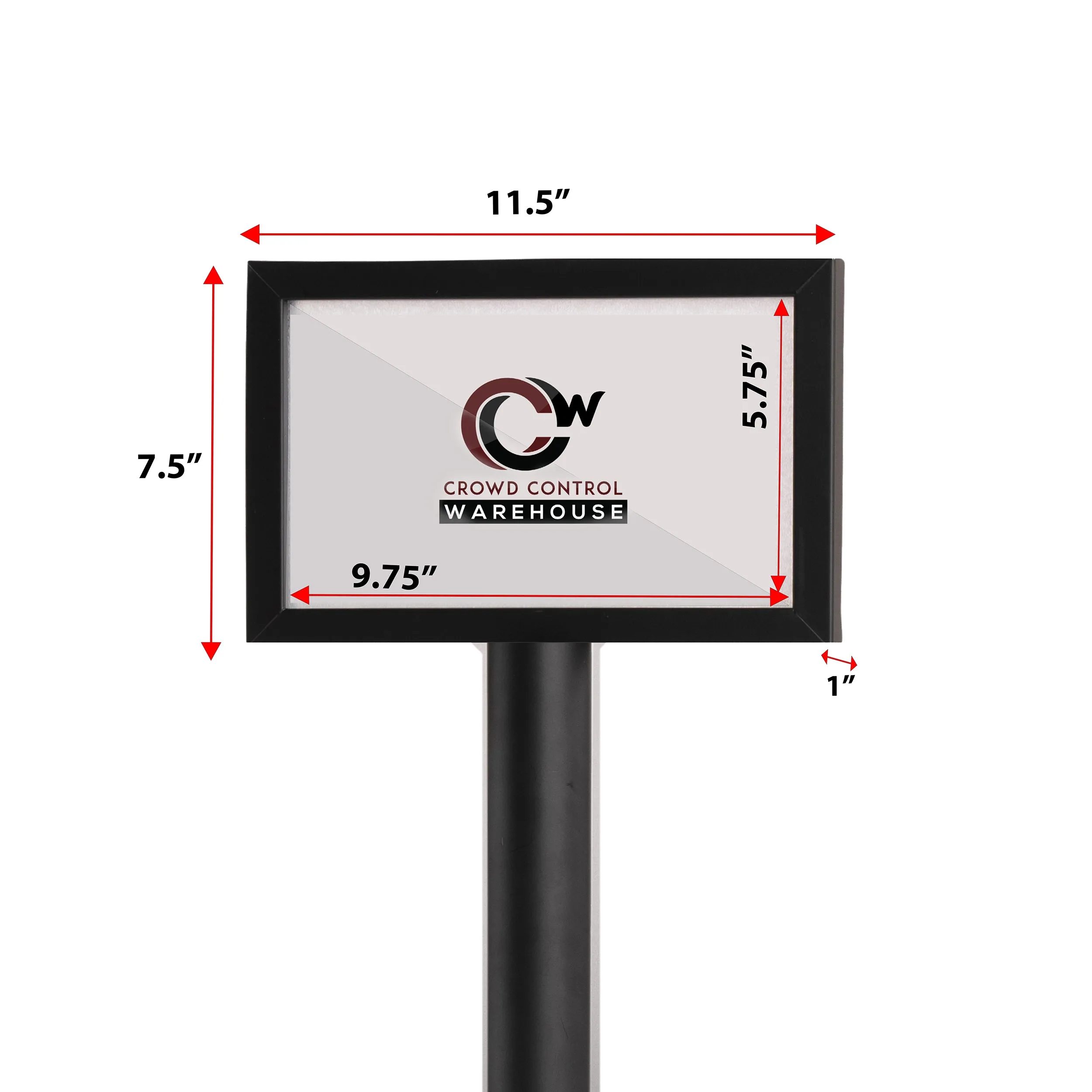 Floor Standing Sign Frame with Sloped Base - CCW Series SFFS-100