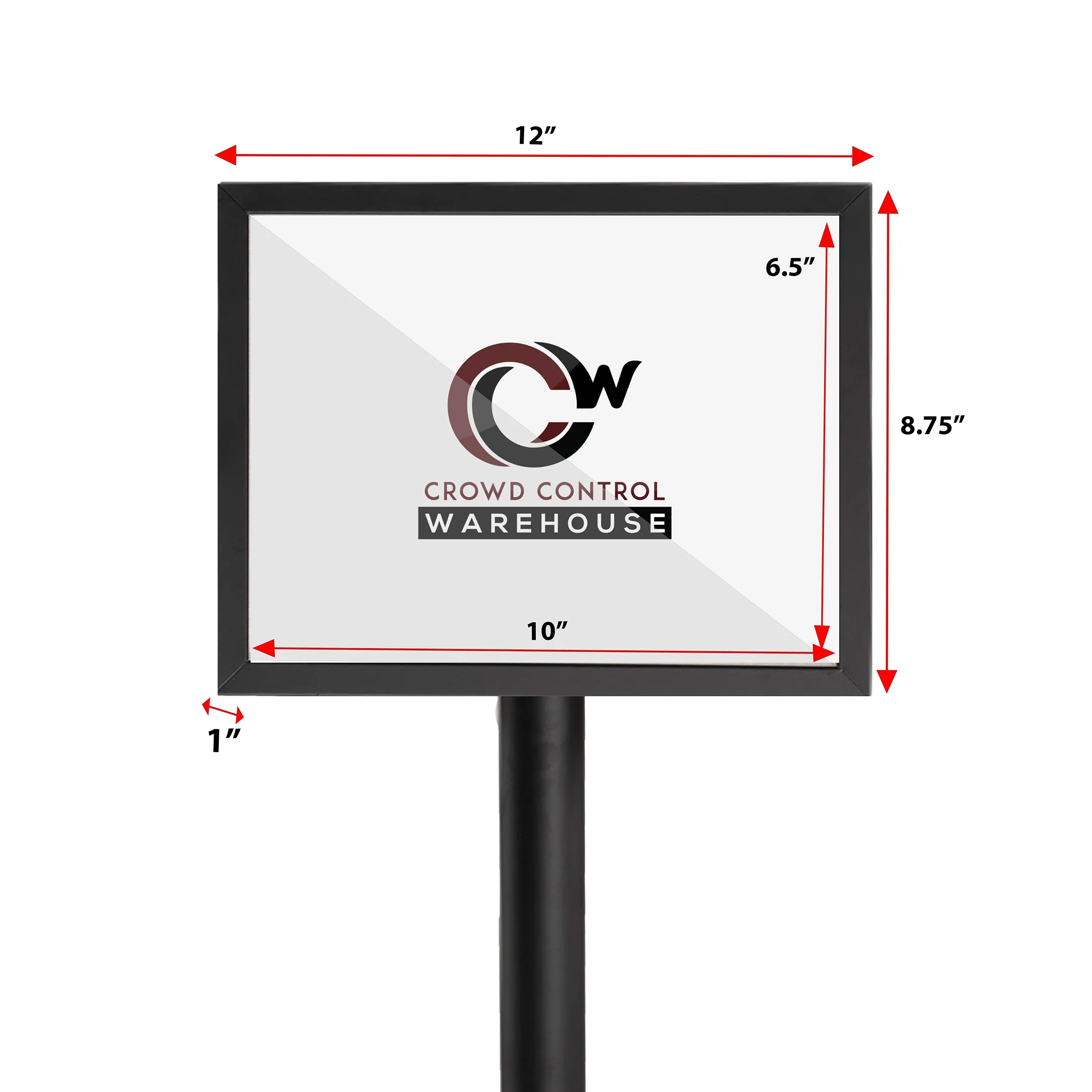 Floor Standing Sign Frame with Sloped Base - CCW Series SFFS-100