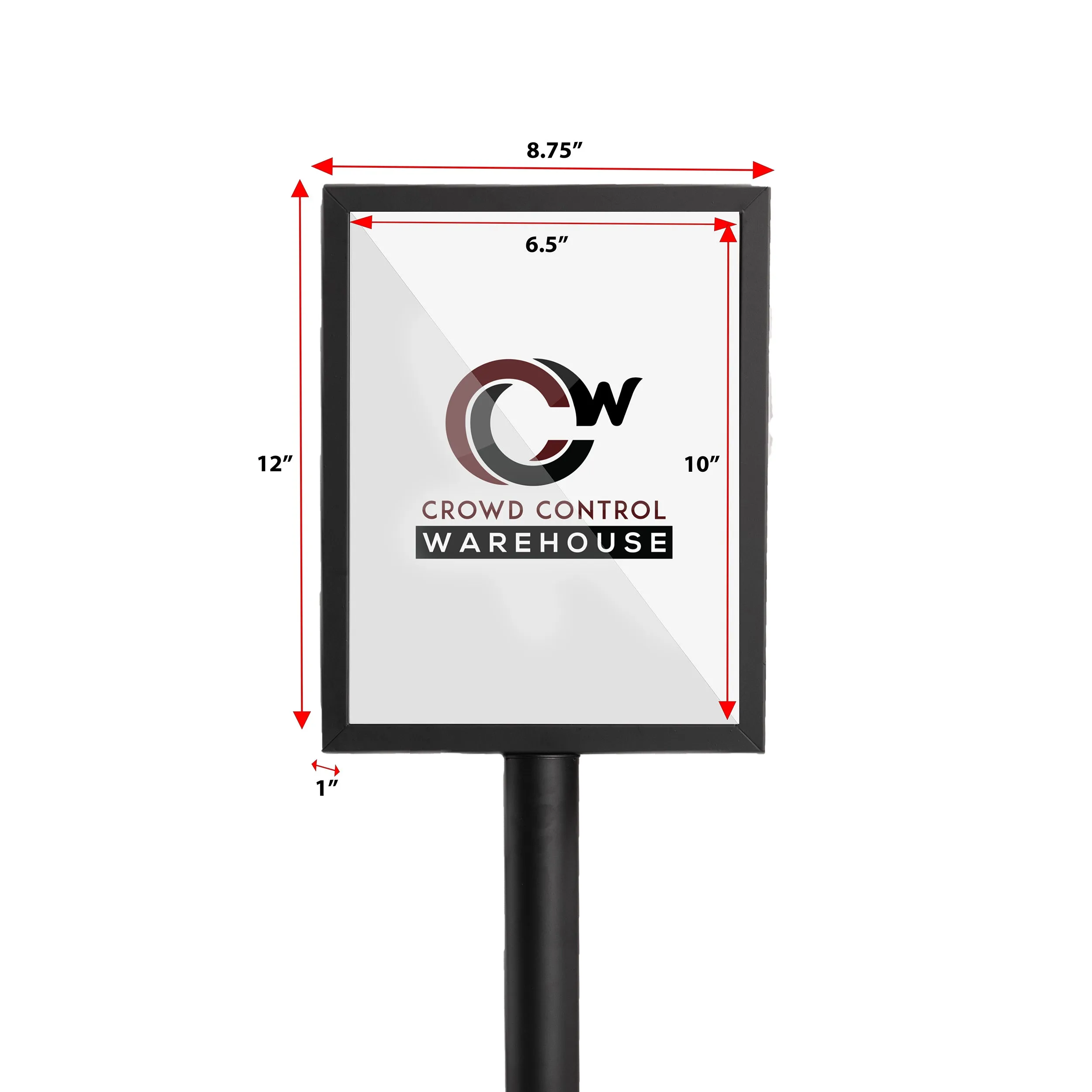 Floor Standing Sign Frame with Sloped Base - CCW Series SFFS-100