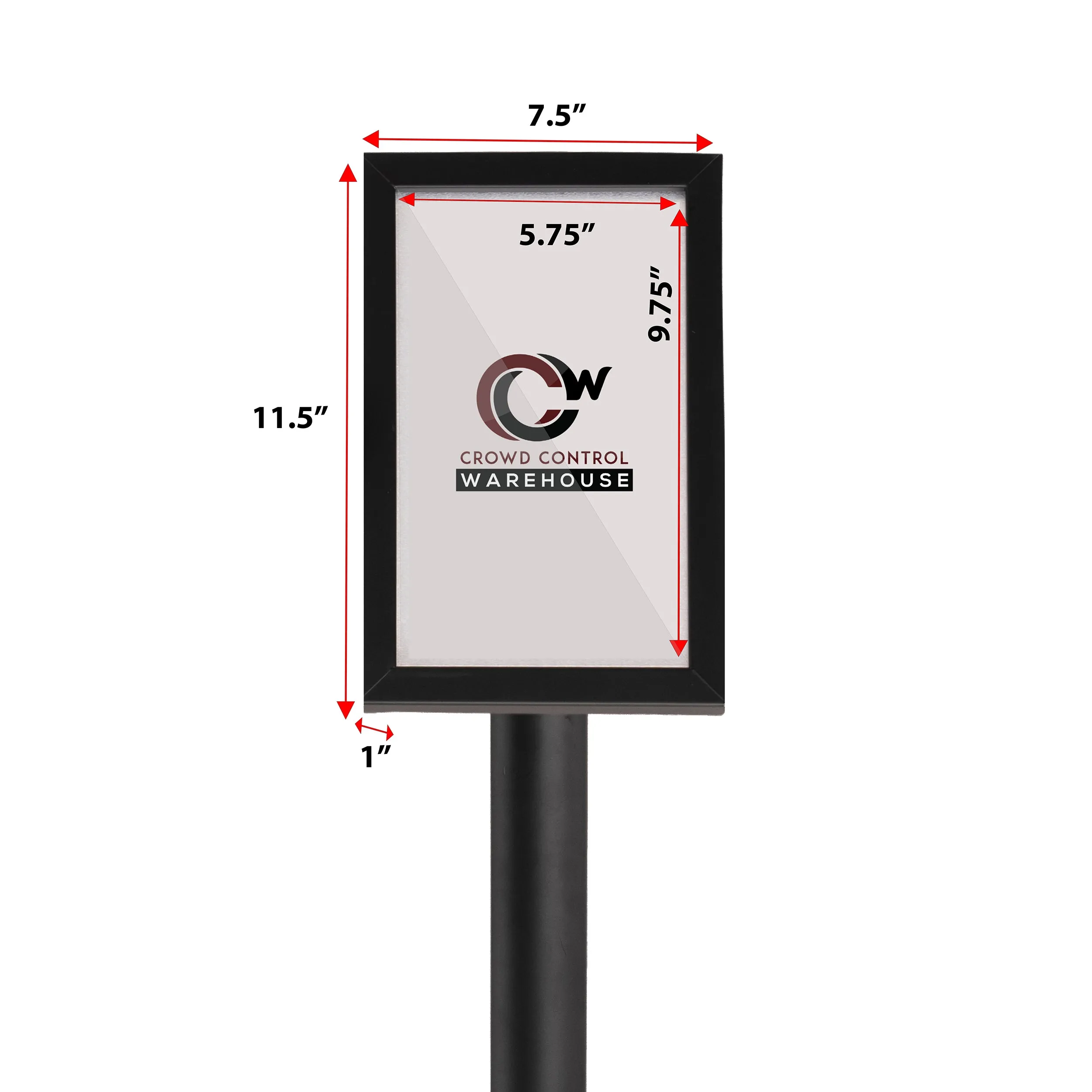 Floor Standing Sign Frame with Sloped Base - CCW Series SFFS-100