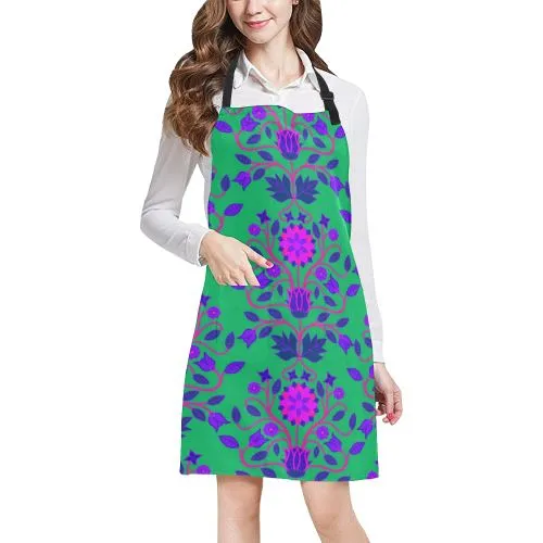 Floral Beadwork Four Clans Deep Lake Apron