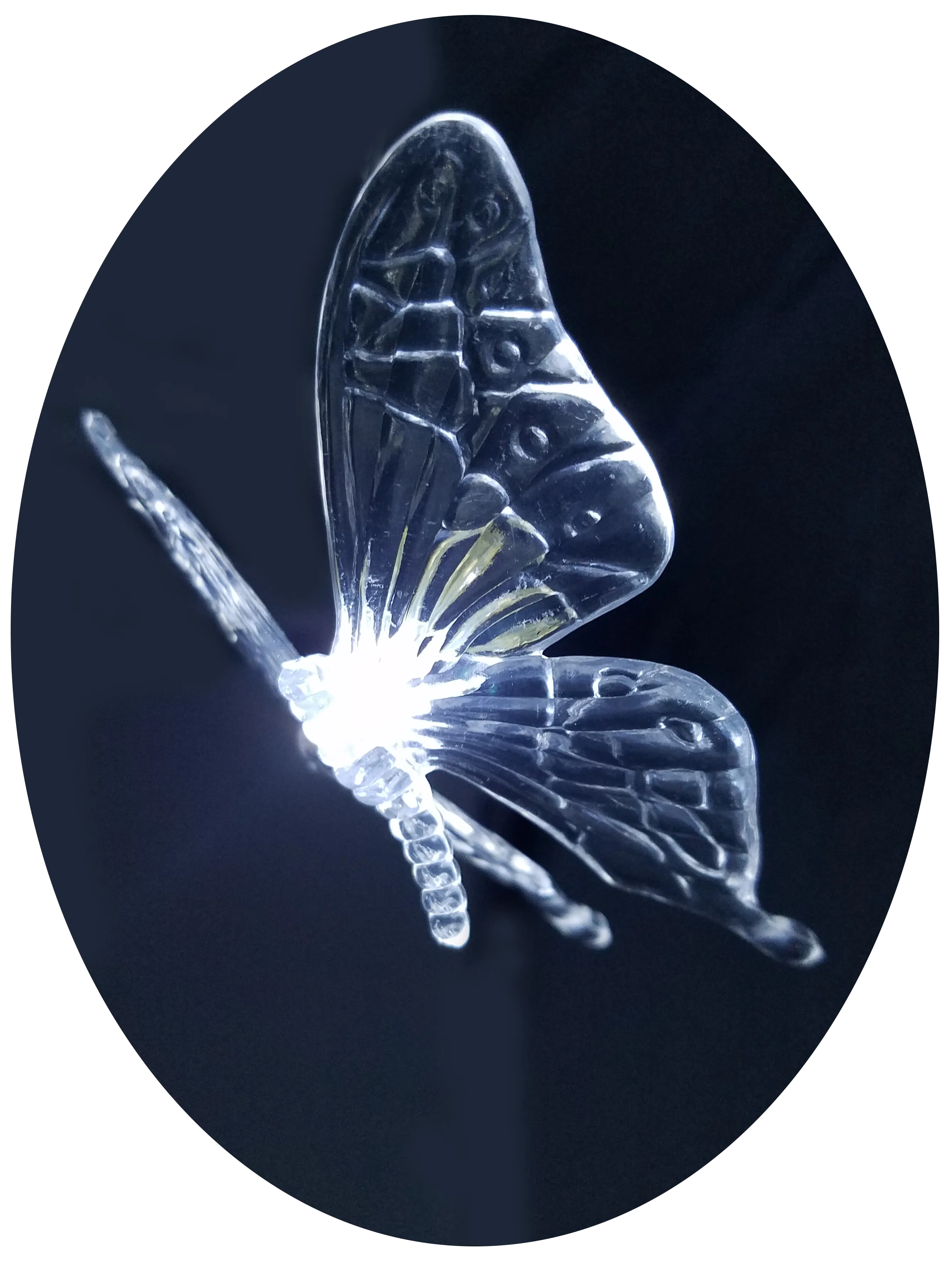 FluxTech - Fairy Butterfly 12 x White Colour LED String Lights by JustLED – Timer function - Battery Operated